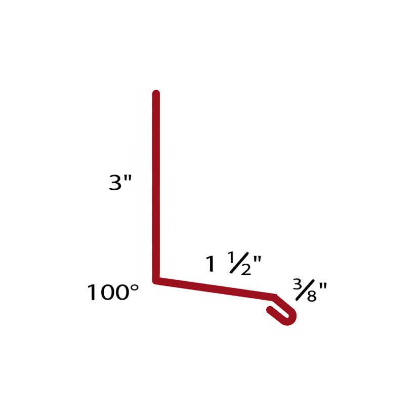 1½" Window Drip (3" Leg)
